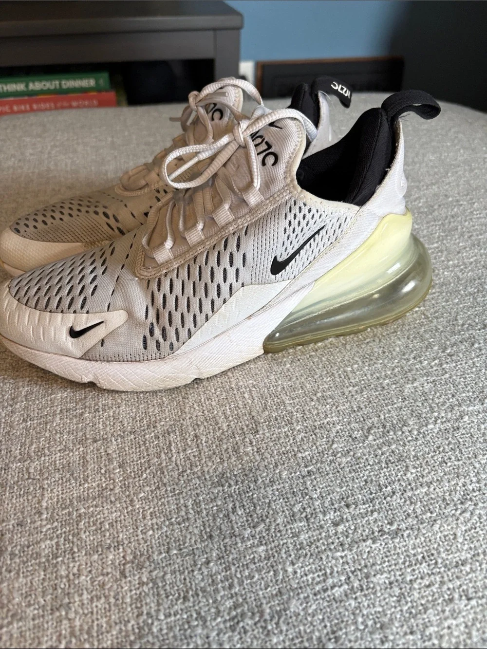 Nike White and Black Running Sneakers